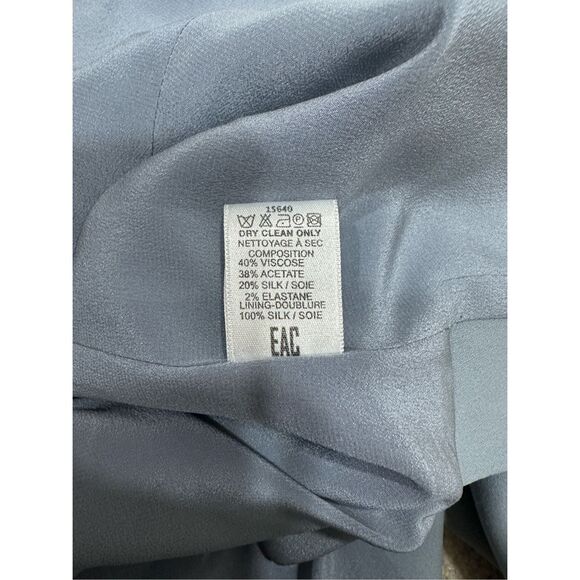 NWT Elie Saab Lapel Wool Crepe Blazer Blue Black Size FR44/US12 $2790 - Picture 12 of 15